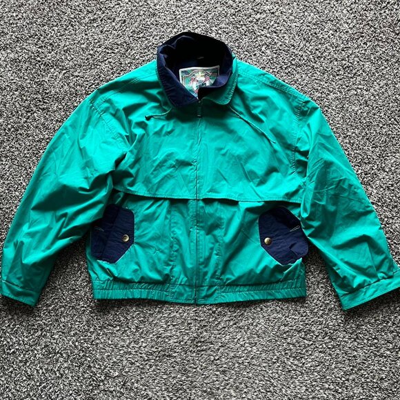 Gear For Sports Other - Vintage 80s 90s Mens XL Green/Blue Windbreaker Jacket, Gear For Sports Jacket